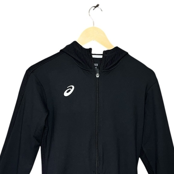 NEW ASICS Performance Jersey Womens sze S | Black Jersey Hoodie - Picture 3 of 16